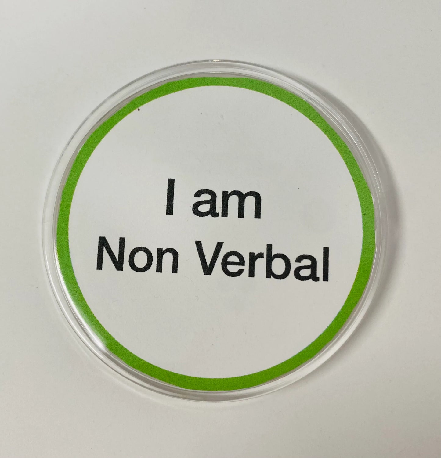 Green Custom Non Verbal Button