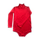 Long-sleeved red turtleneck onesie