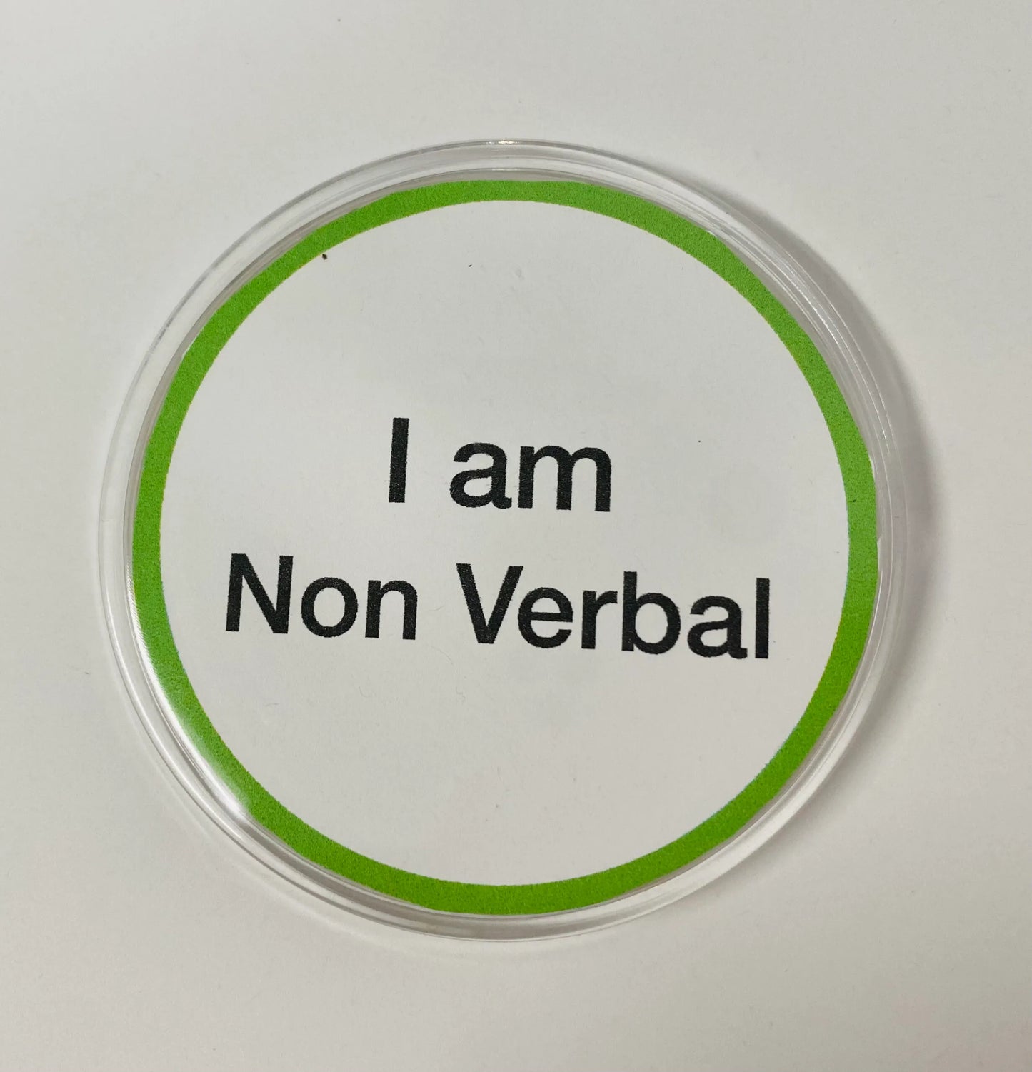 Green Custom Non Verbal Button 
